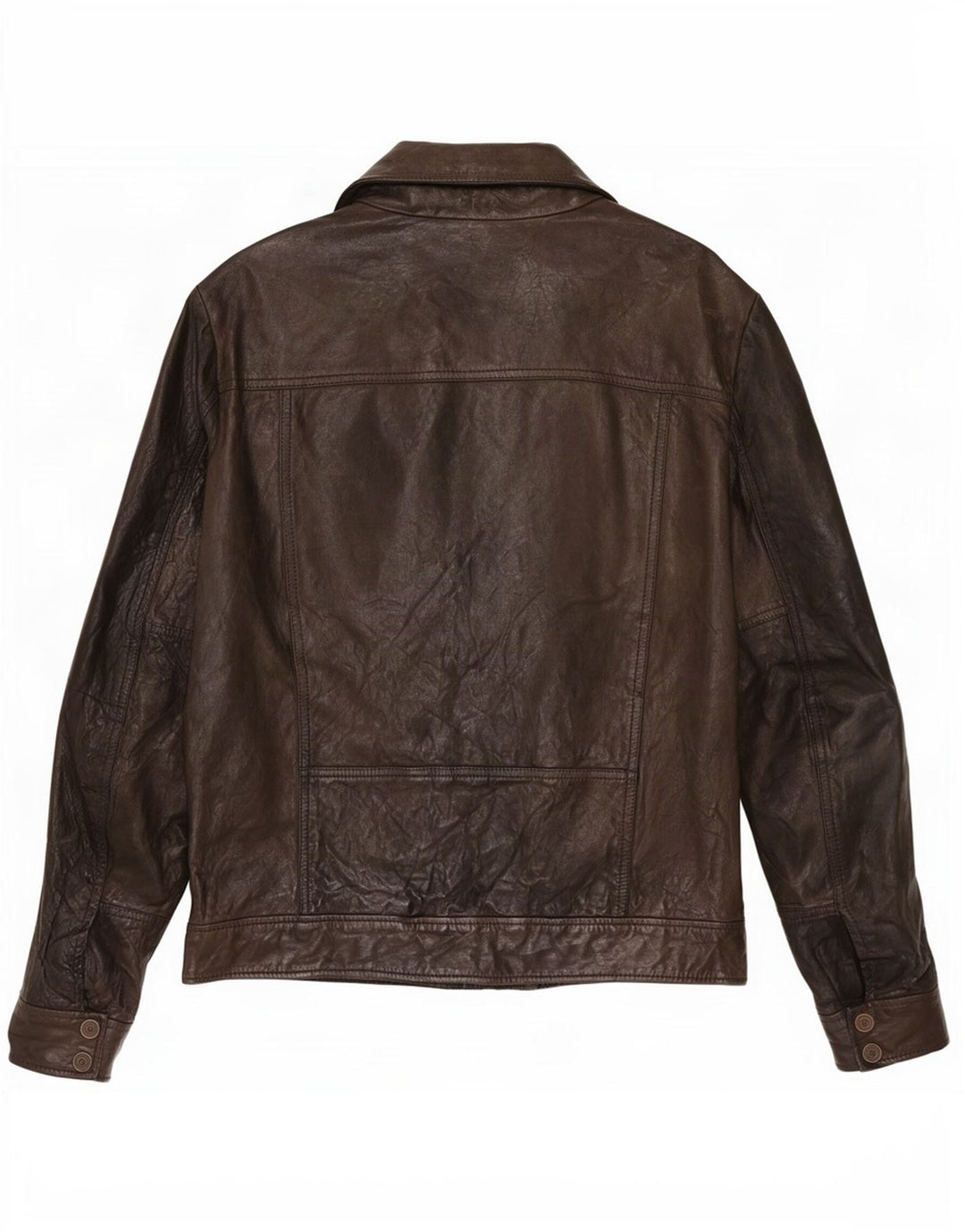Giacca da motociclista in pelle da uomo Calvin Klein Jeans UK 40 grande nera