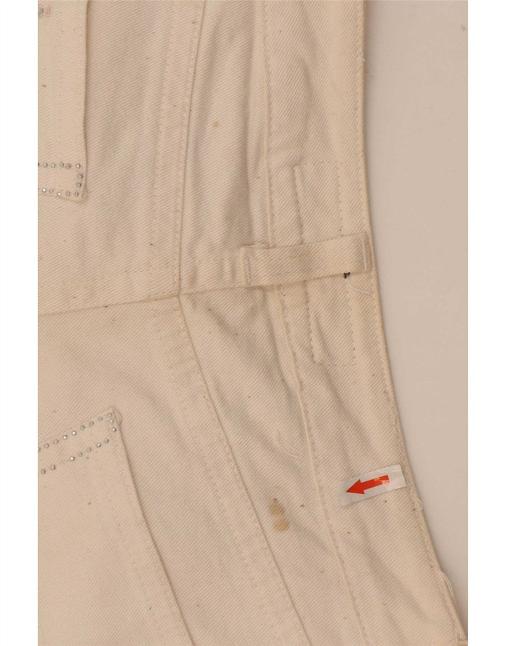 Calça jeans reta feminina Richmond W29 L33 algodão branco
