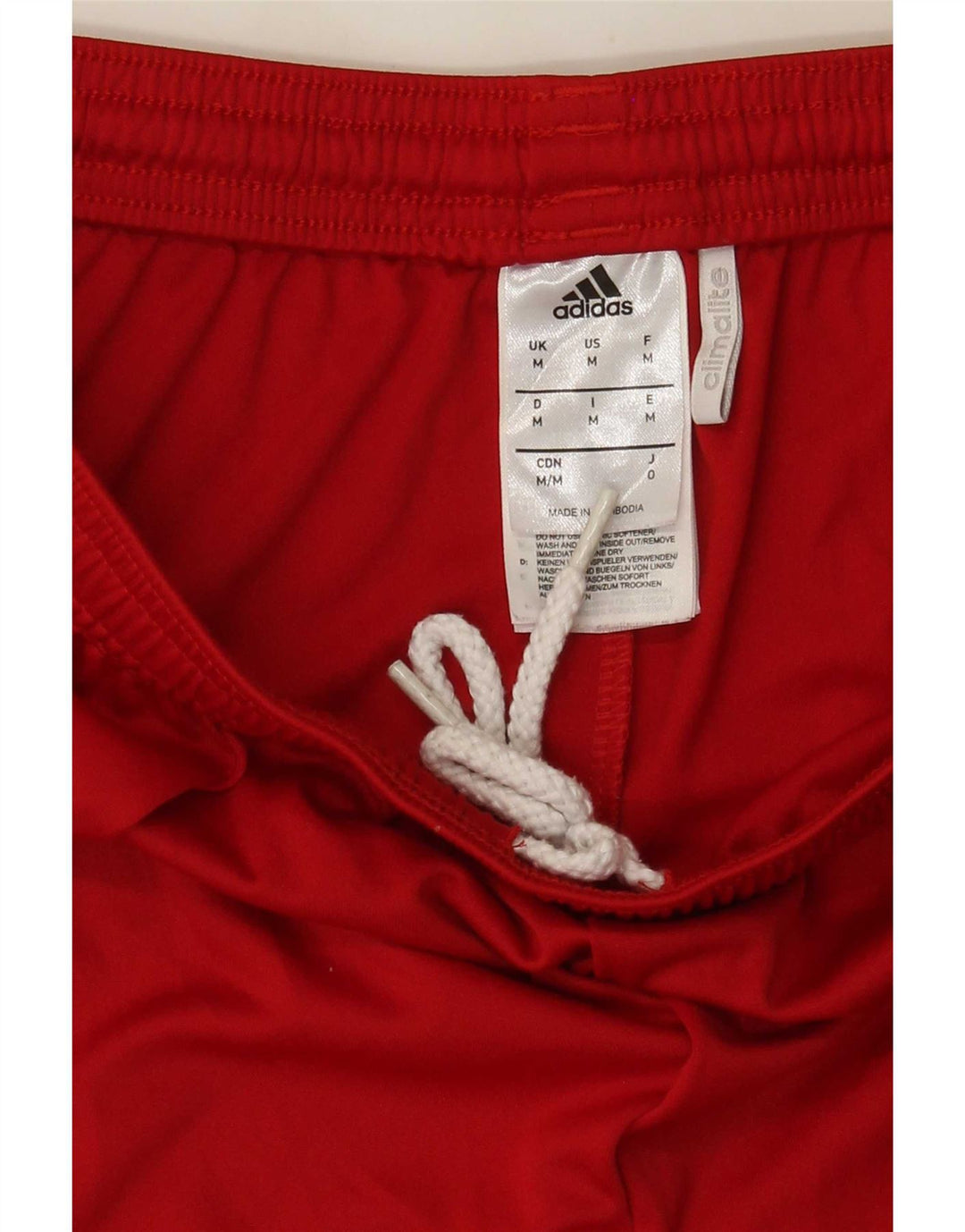Adidas Mens Climalite Sport Shorts Medium  Red Colourblock Polyester