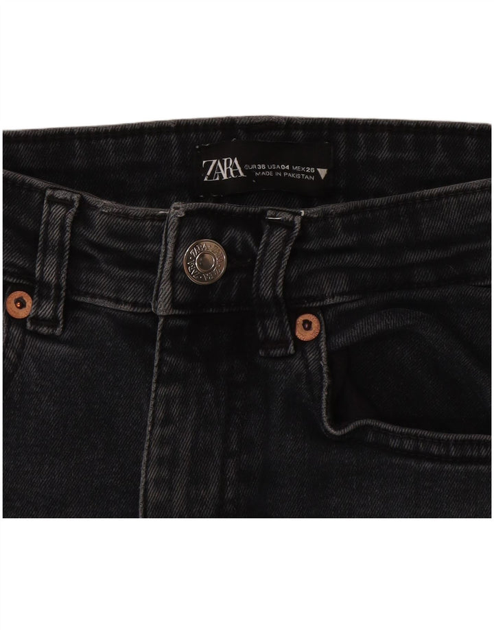 Zara Womens Bootcut Jeans EU 36 XS W26 L25 Black