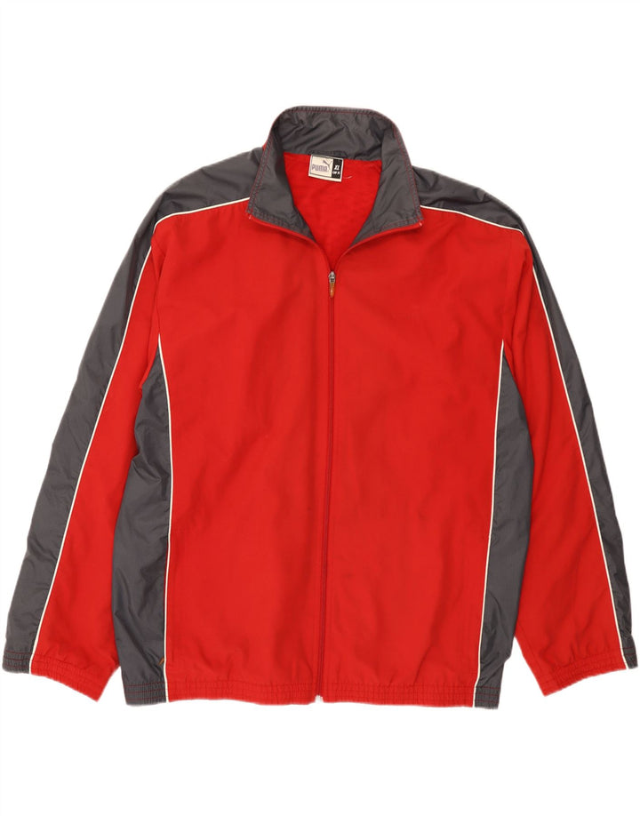 Puma Mens Tracksuit Top Jacket XL Red Colourblock