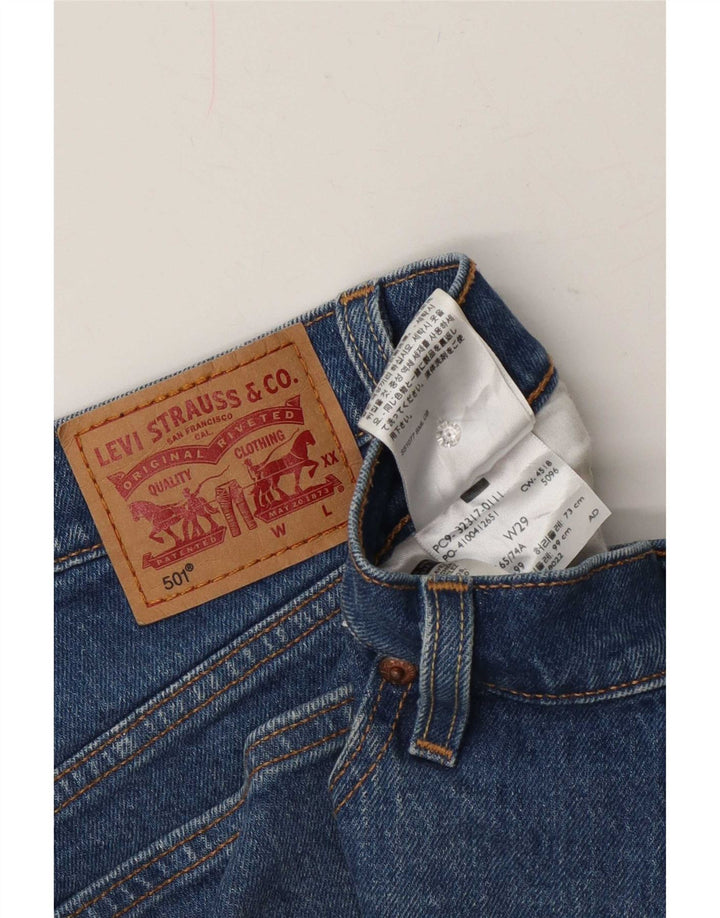 Pantaloni scurți Levi's 501 Denim W29 Small Blue Bumbac