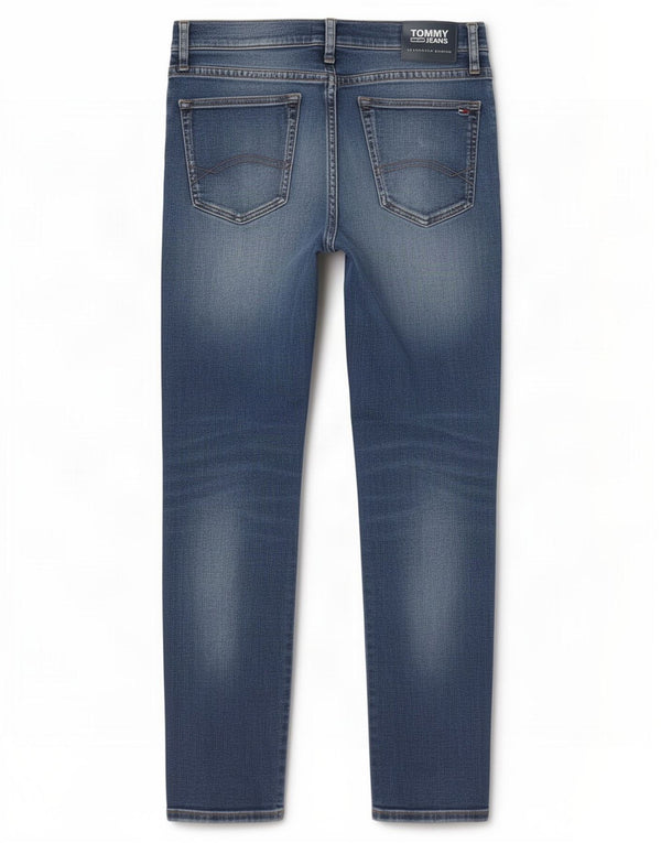 Tommy Hilfiger Herre Skinny Jeans W32 L32 Blå Bomuld