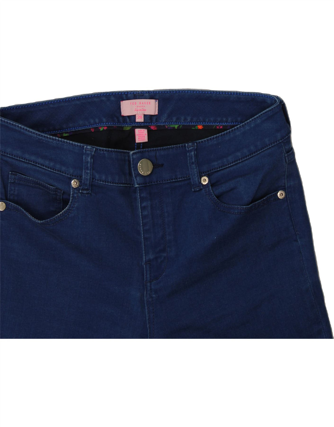 TED BAKER Womens Skinny Jeans W28 L29 Navy Blue Vintage Ted Baker and Second-Hand Ted Baker from Messina Hembry 