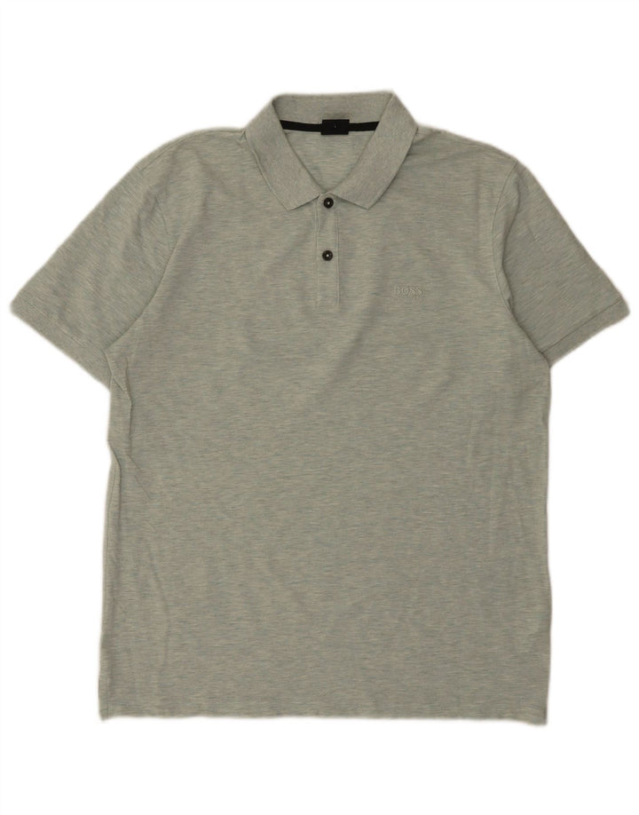 Hugo Boss Mens Regular Fit Polo Shirt Large Green Cotton