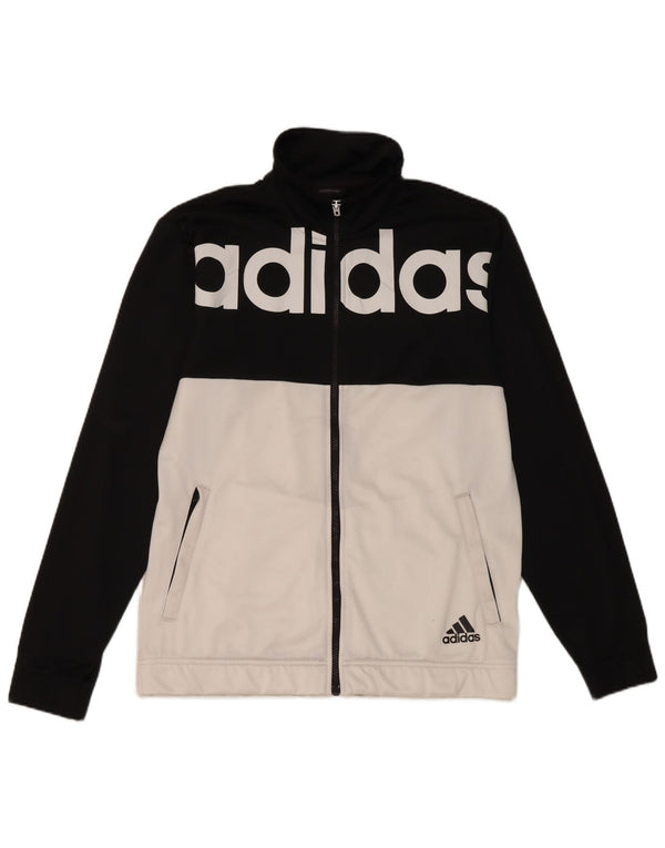 Adidas Pantalon de survêtement graphique pour homme UK 42/44 Large Noir Colourblock