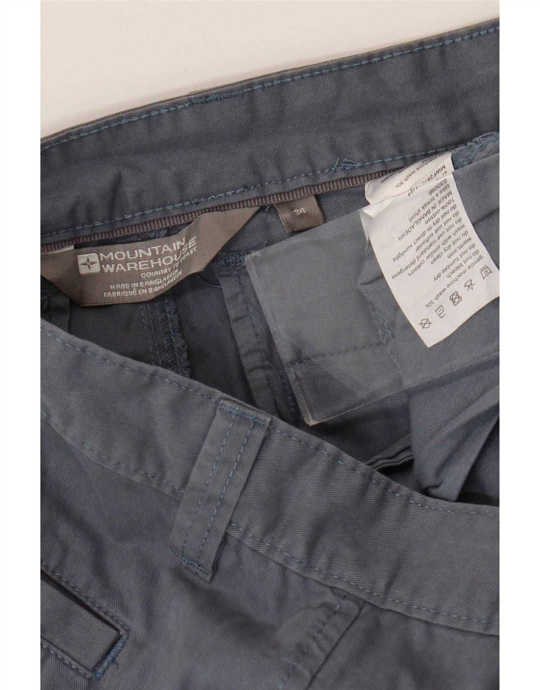 Mountain Warehouse Herre Chino Shorts W34 Large Blue Cotton