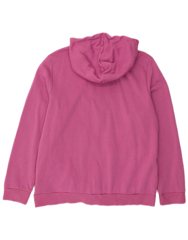Adidas Pull à capuche graphique pour femme UK 20/22 XL Rose Coton
