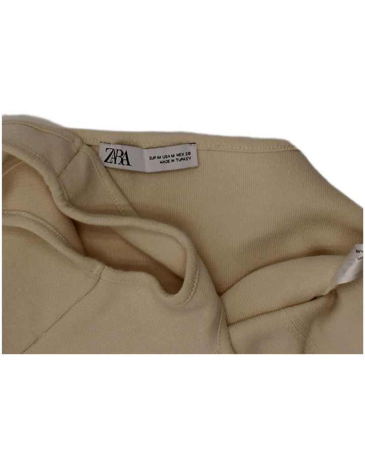 Zara Womens Crop Top Medium Beige Polyamide