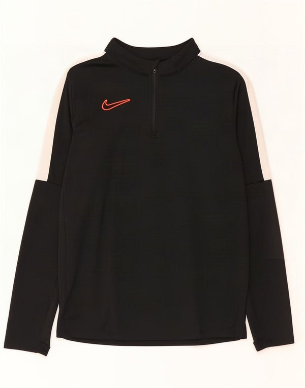 Nike Boys Dri Fit Top μακριά μανίκια 12-13 ετών Μεγάλο μαύρο χρώμα