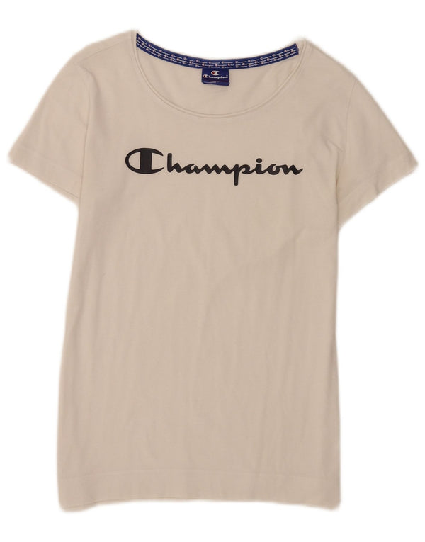Champion Boys Regular Graphic T-Shirt Top 9-10 år Medium White