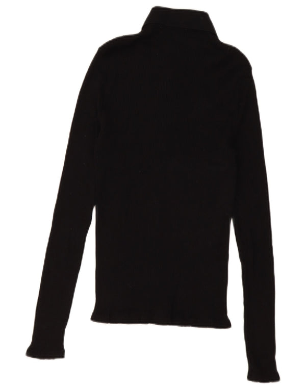 Massimo Dutti Womens Cardigan Top UK 12 Medium Black