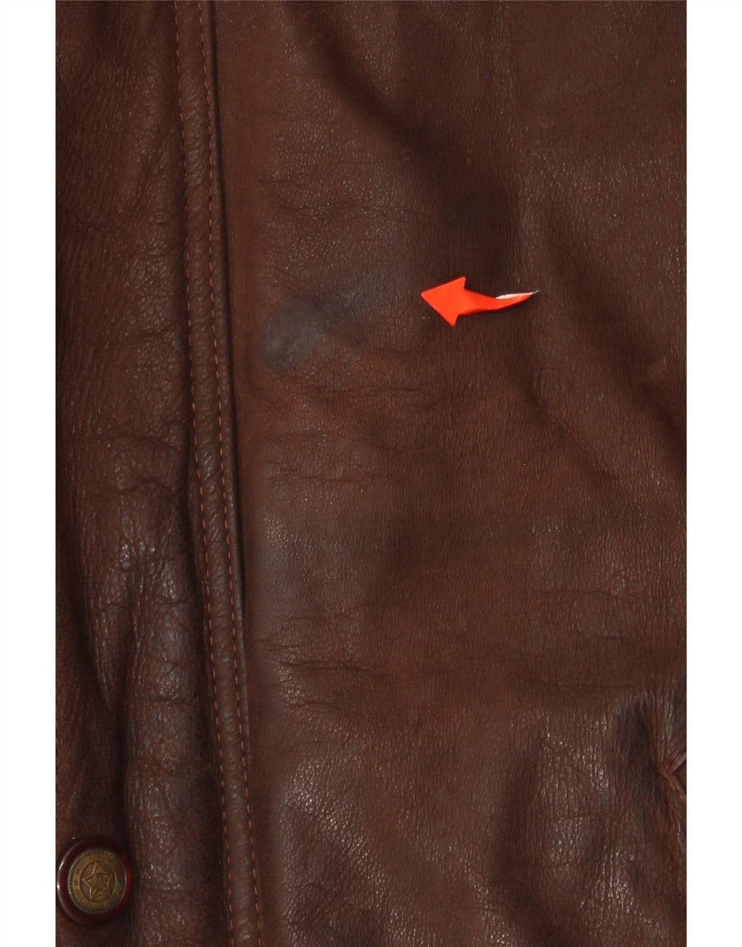 Giacca in pelle da uomo della collezione Vali UK 40 grande in pelle marrone