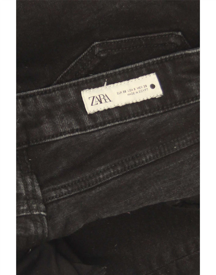 Zara Dame Straight Jeans EU 38 Small W28 L27 Sort