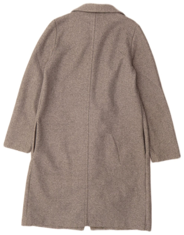 Zara Womens Open Overcoat UK 10 Small Grå Polyester