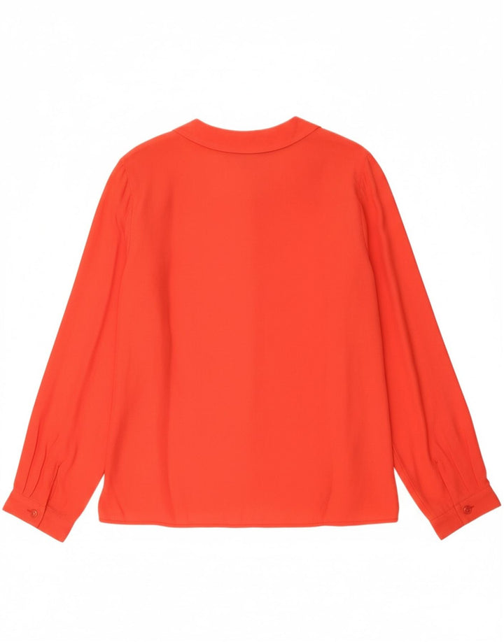 VINTAGE Womens Shirt Blouse UK 16 Large Red Acetate Vintage Vintage and Second-Hand Vintage from Messina Hembry 