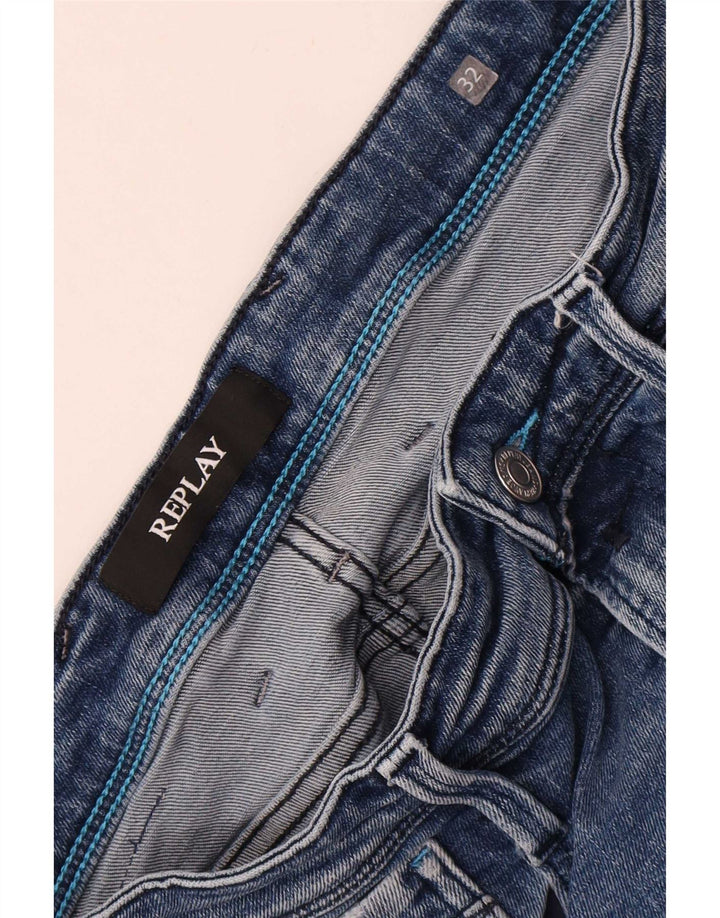 Replay Womens Slim Jeans W32 L32 Blue