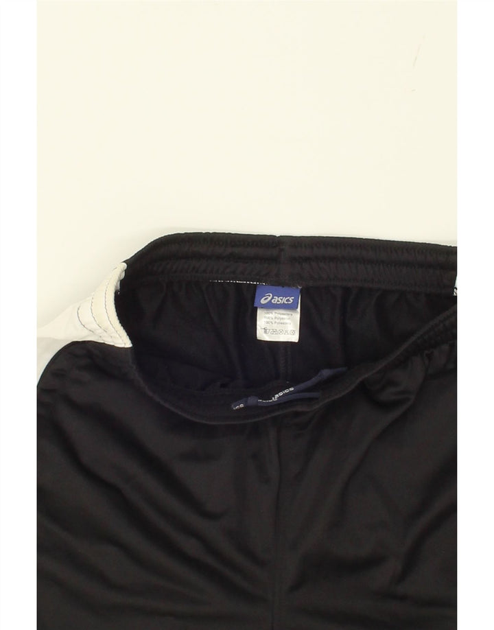 ASICS Boys Tracksuit Trousers 11-12 Years  Black Colourblock Polyester Vintage Asics and Second-Hand Asics from Messina Hembry 