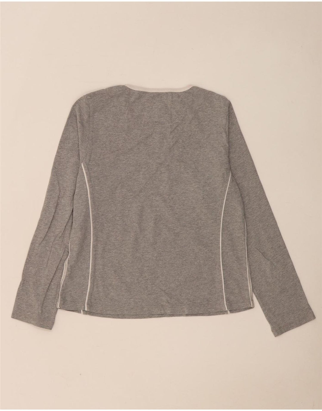 Champion Womens Heritage Classics Graphic Top Long Sleeve UK 14 Medium Grey