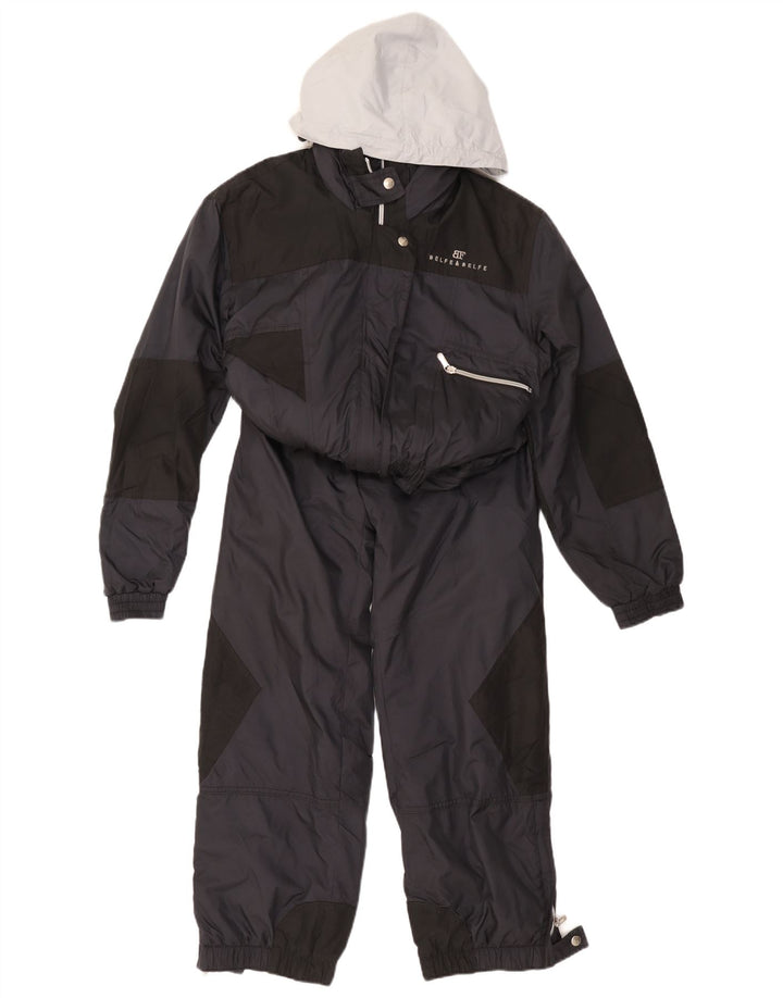 Belfe & Belfe Mens Hooded Ski Jumpsuit Large Navy Blue Colourblock
