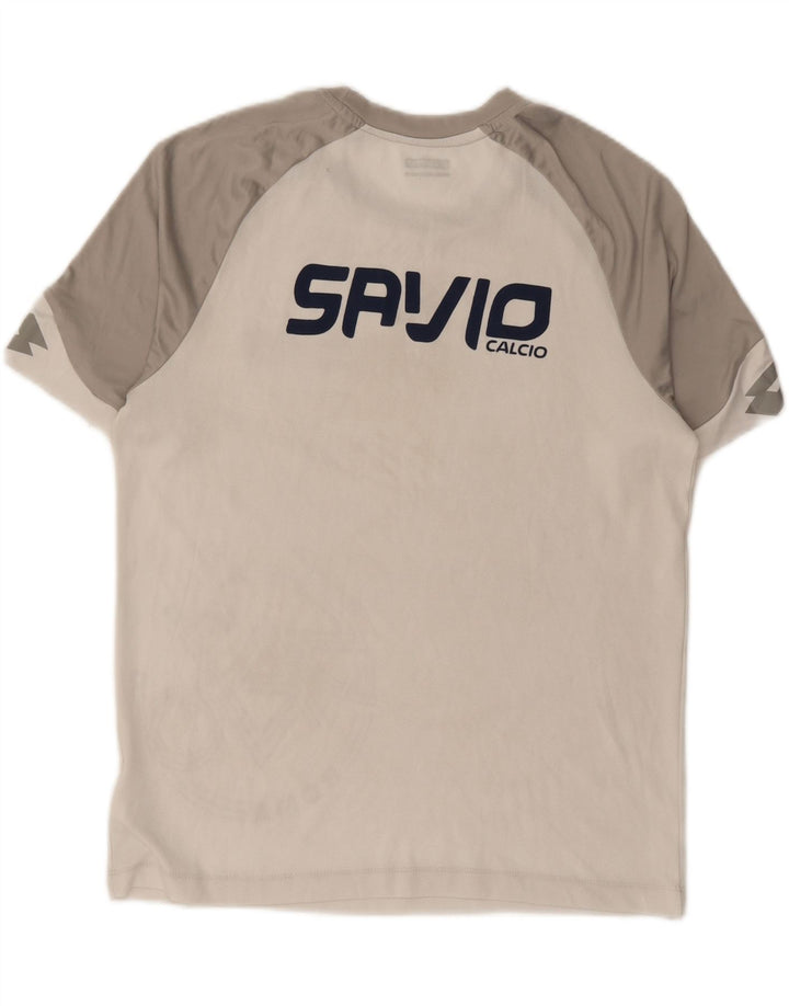 LOTTO Herre grafisk T-shirt Top Medium White Colourblock Polyester