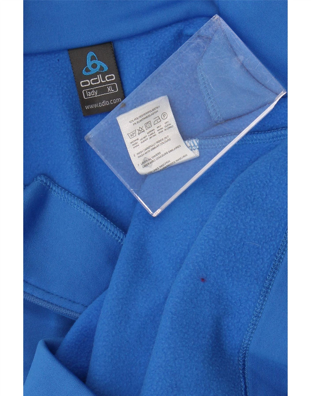 Odlo Womens Zip Neck Sweatshirt Jumper UK 18 XL Blue Polyester