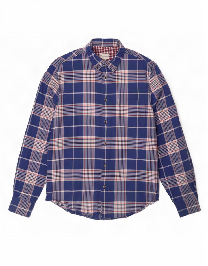 Ben Sherman muška košulja velika tamnoplava karirana pamuk