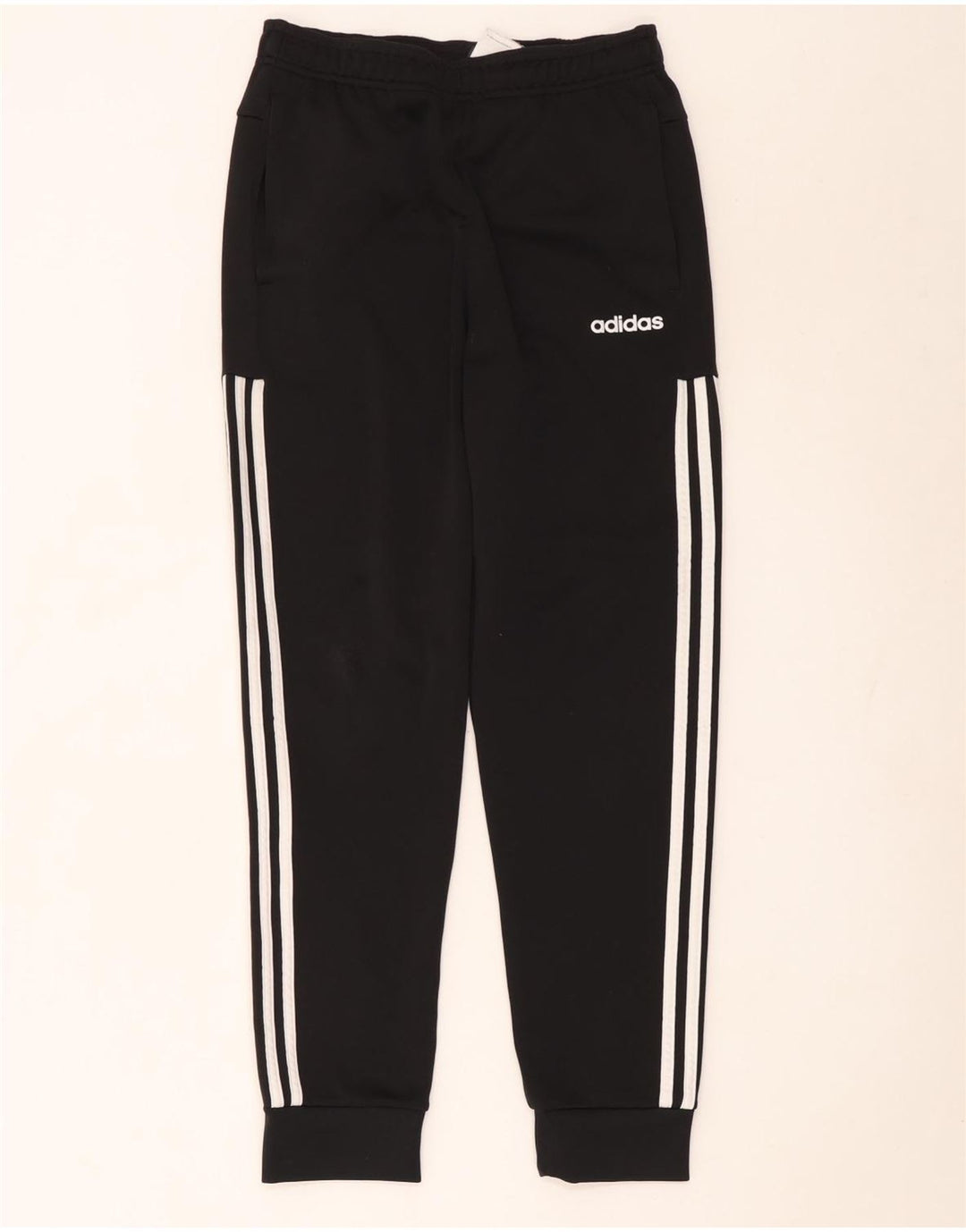 Adidas Mens Tracksuit Trousers Joggers Small Black Polyester