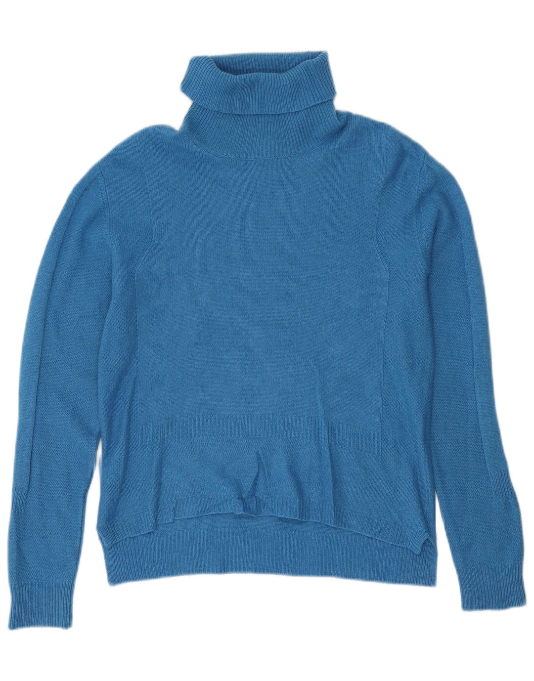 Max & Co. Womens Roll Neck Jumper Sweater UK 12 Medium Blue Cashmere