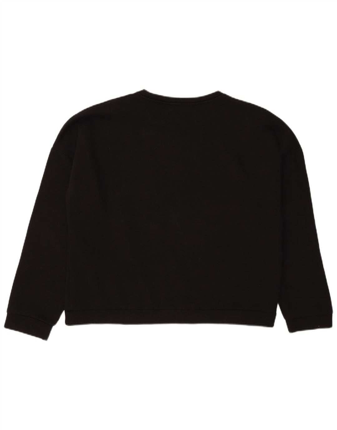 Guess Womens Oversized Crop Graphic Sweatshirt Jumper UK 14 Large Black