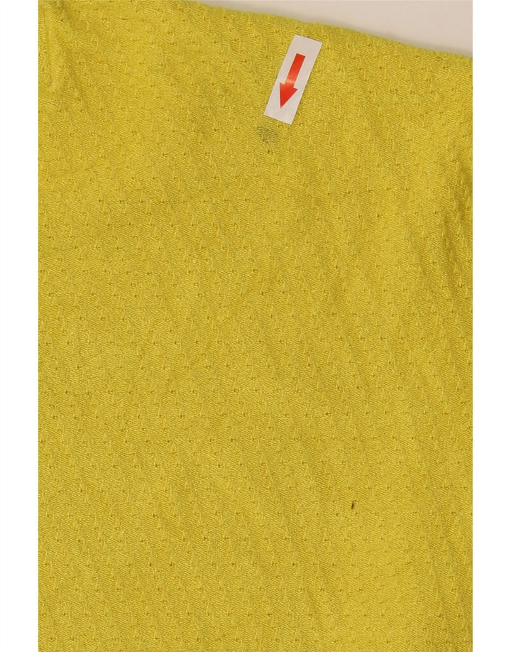 Zara Womens Crew Neck Jumper Sweater UK 12 Medium Yellow