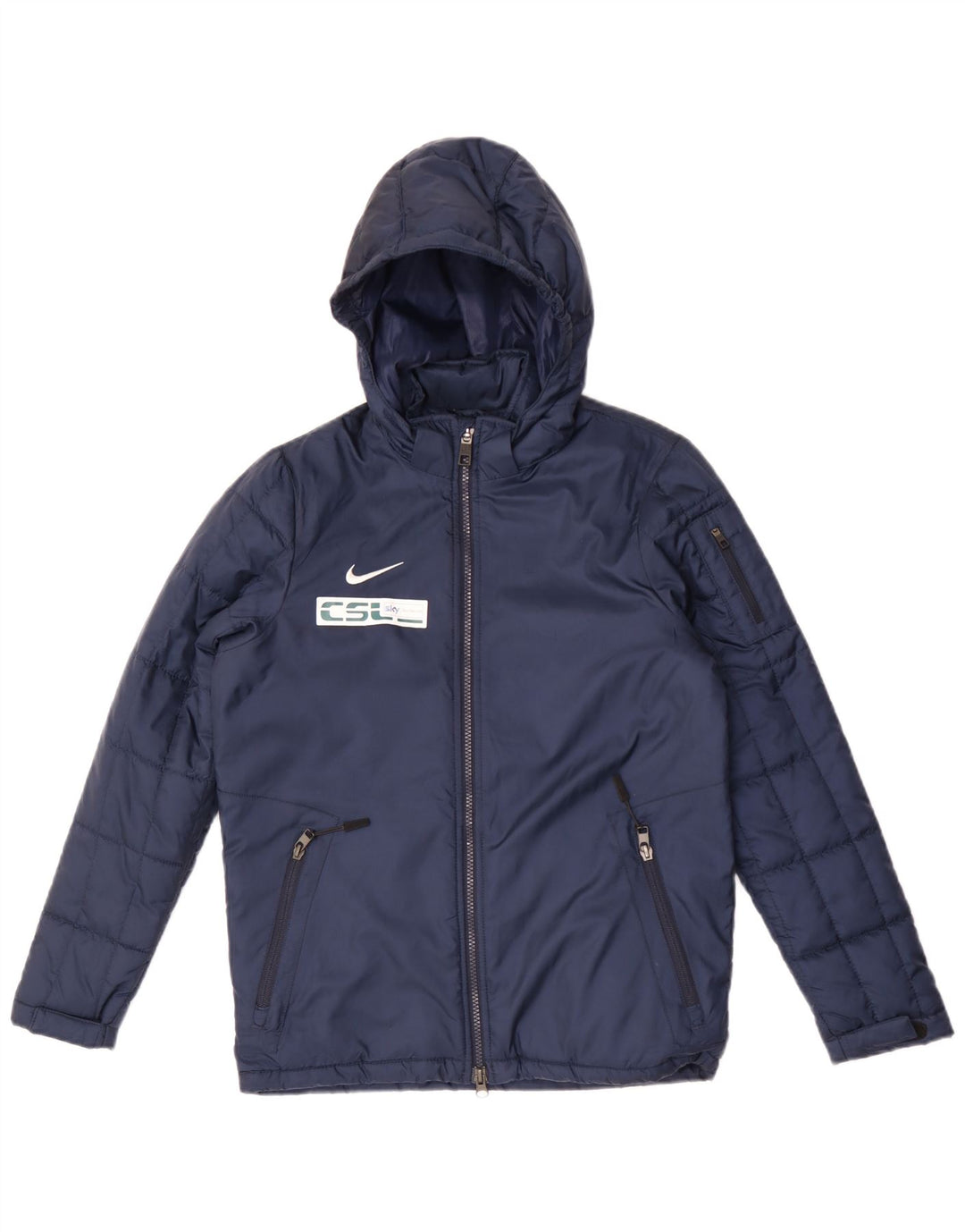 Nike hættejakke til drenge 10-11 år medium marineblå polyester