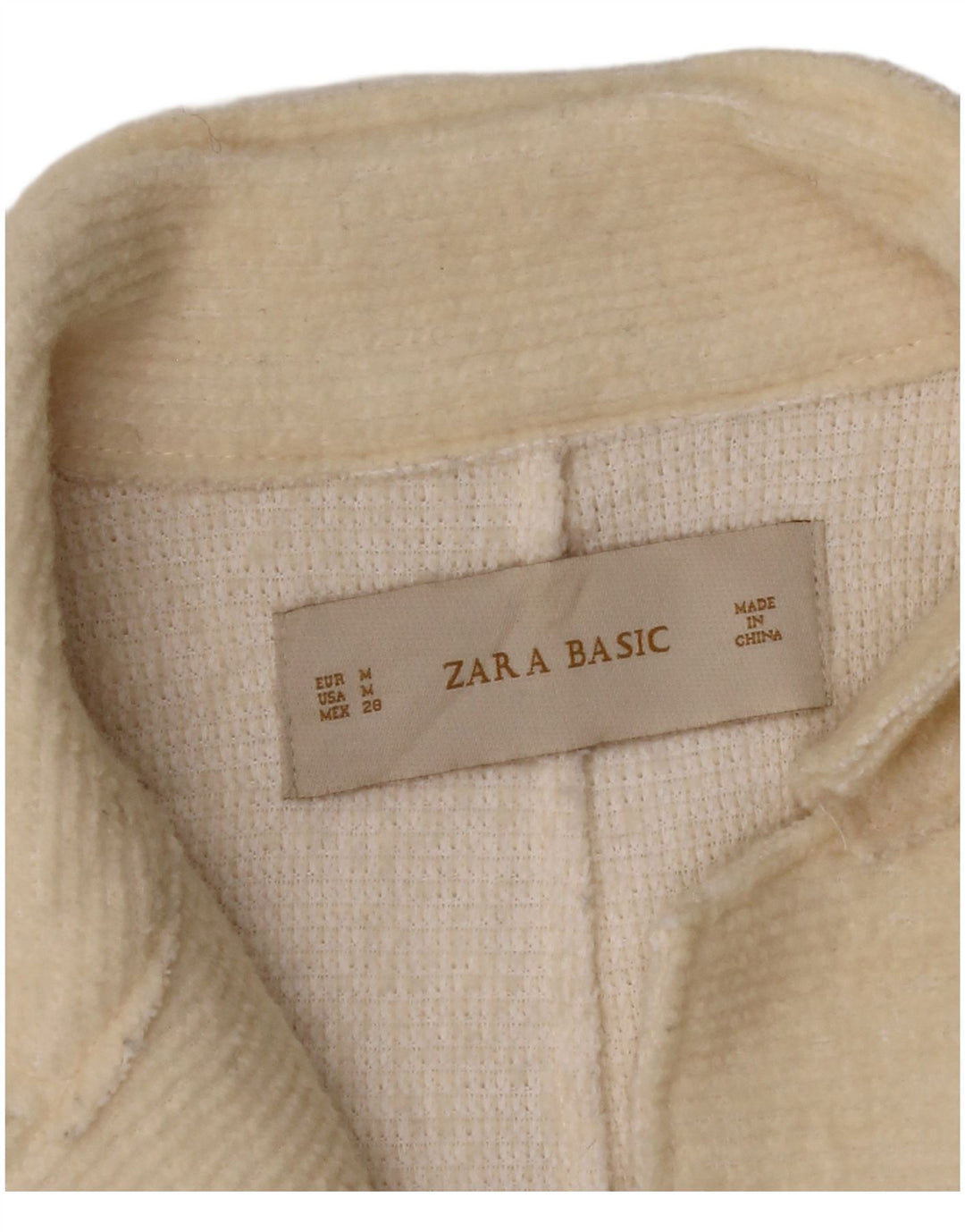 ZARA Womens Overcoat UK 14 Medium Beige