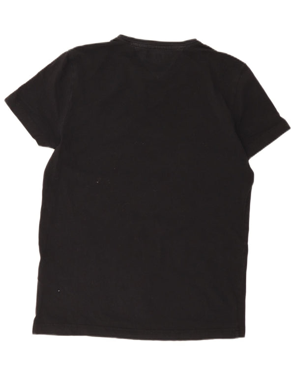 Tommy Hilfiger Mens T-Shirt Top Large Black Cotton