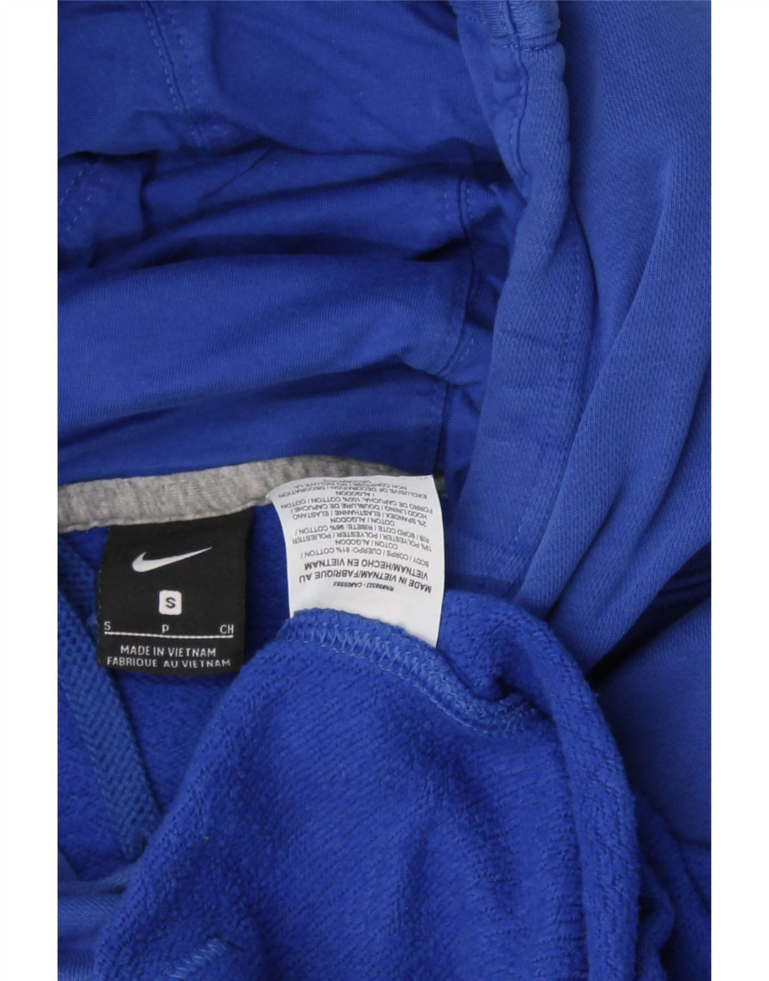 NIKE Mens Rowing Graphic Hoodie Jumper Small Blue Cotton Vintage Nike and Second-Hand Nike from Messina Hembry 