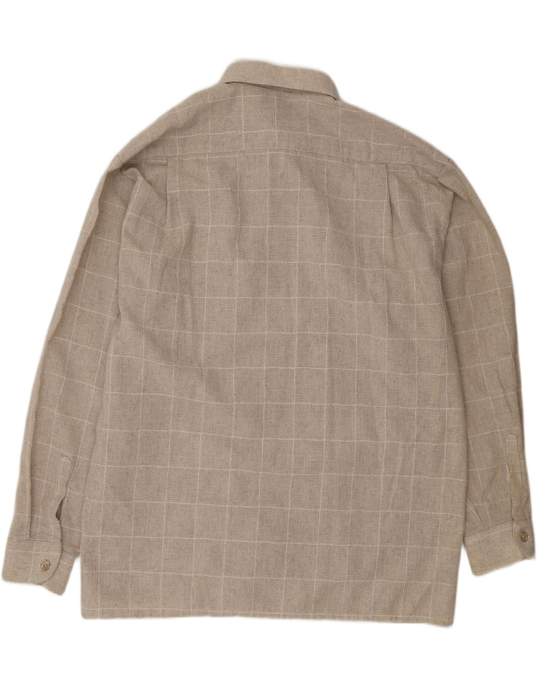 VINTAGE Mens Shirt 2XL Beige Check