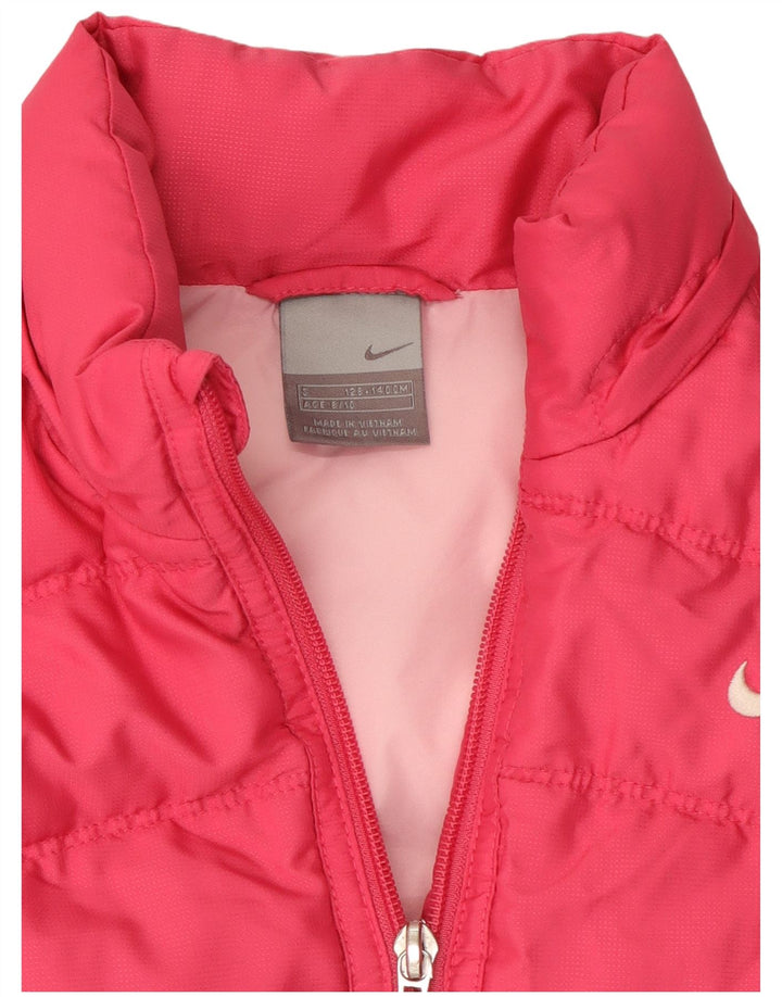 Nike Girls Padded Gilet 8-9 Years Small Pink