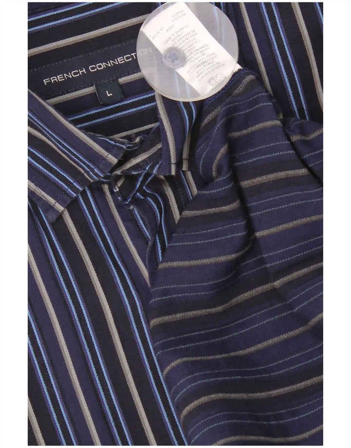 Camicia da uomo French Connection grande a righe blu