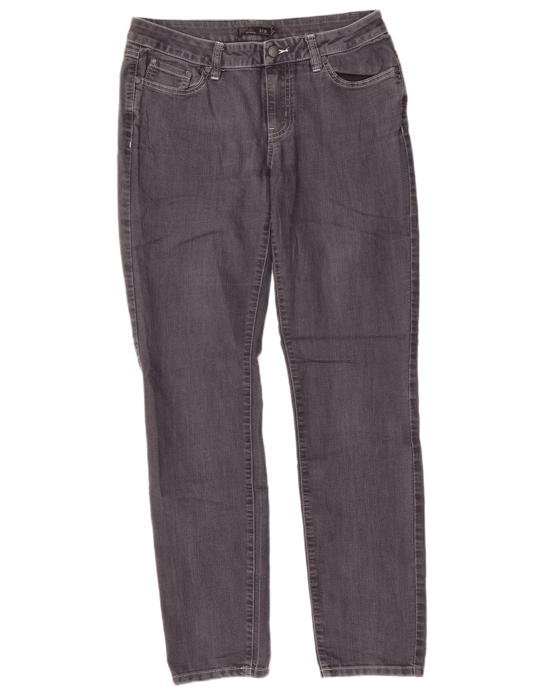 PRANA Jeans dritti regolari da donna US 8 Medium W29 L32 Cotone grigio