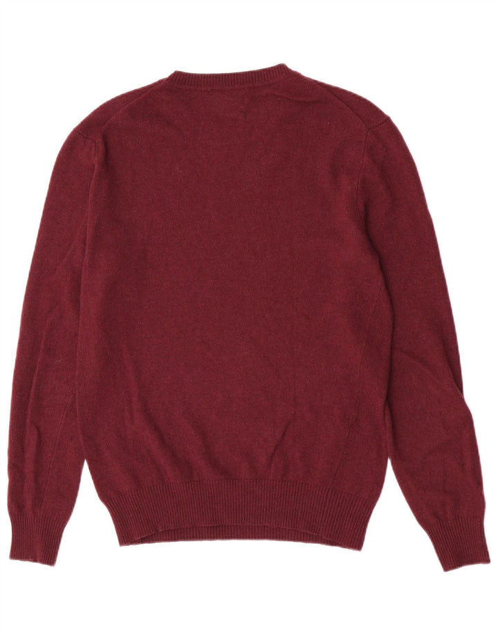 Maglione maglione girocollo da uomo Sisley medio bordeaux in poliammide