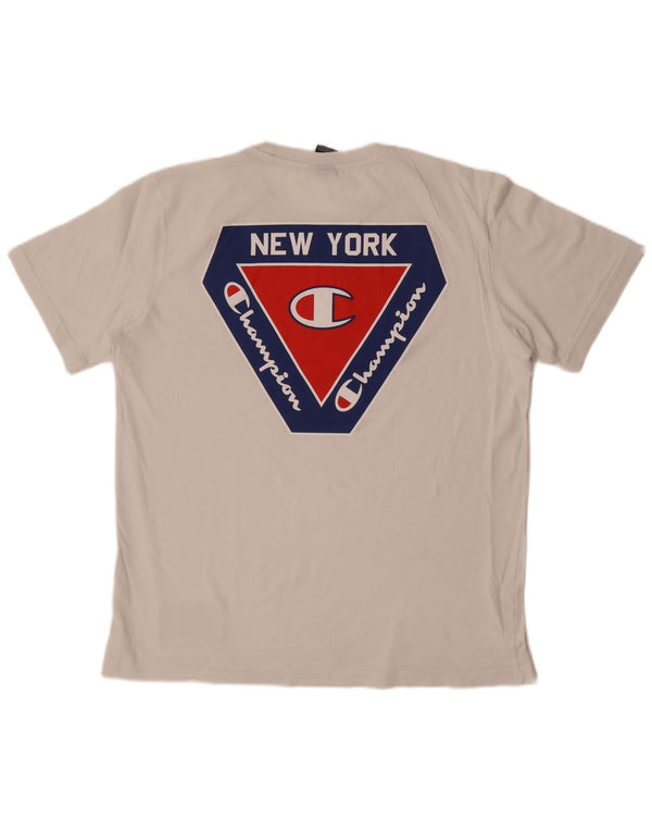 Champion Herren New York Graphic T-Shirt Top XL Weiß