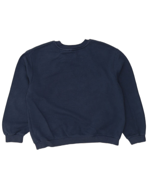 Zara Womens New York Graphic Sweatshirt Jumper UK 14 Medium Navy Blue