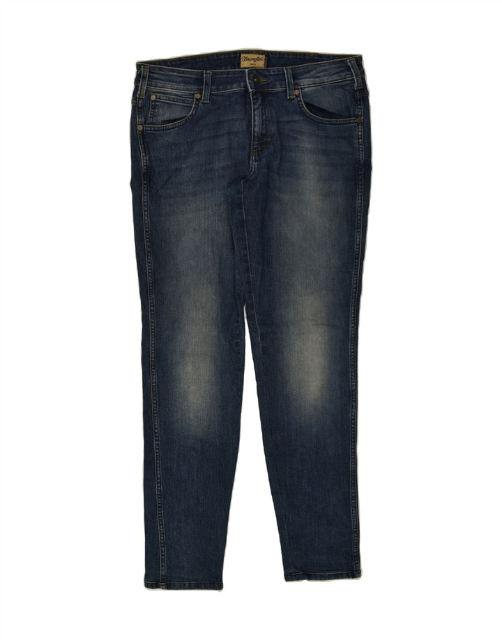 WRANGLER Womens Regular Fit Tapered Jeans W34 L30 Navy Blue Cotton Vintage Wrangler and Second-Hand Wrangler from Messina Hembry 