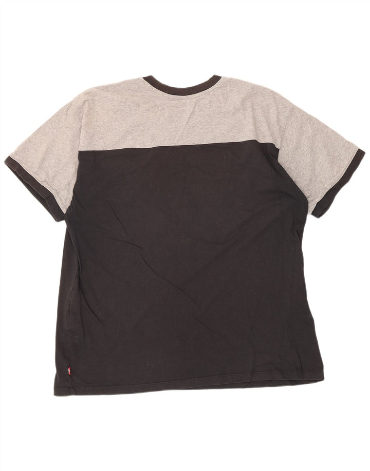 Levi's Mens Relaxed Graphic T-Shirt Top Medium Black Colourblock Cotton