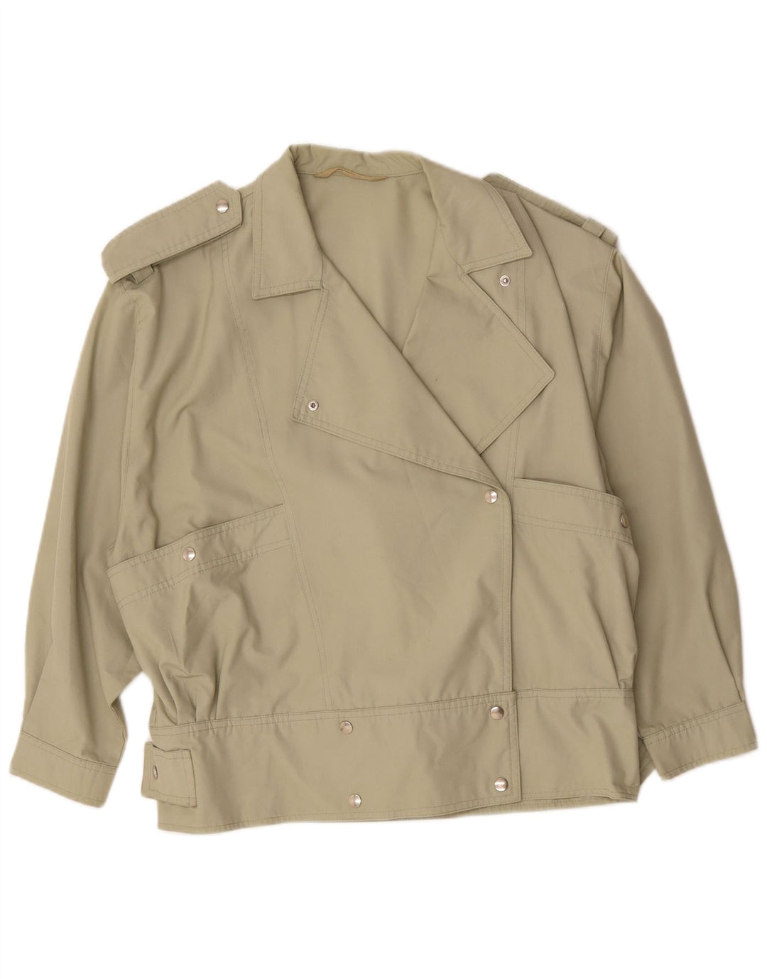 Vintage Womens Military Bomber Jacket UK 20 2XL Khaki