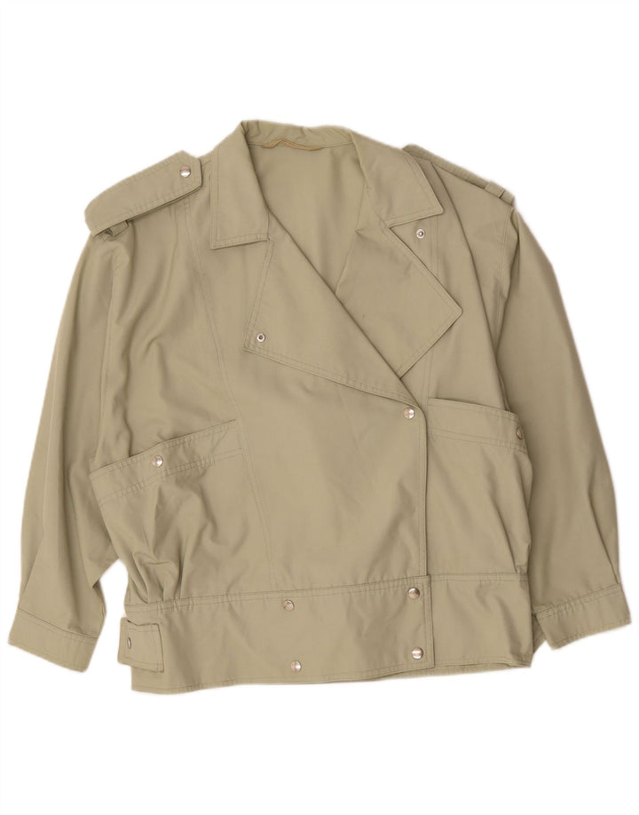 Vintage Womens Military Bomber Jacket UK 20 2XL Khaki