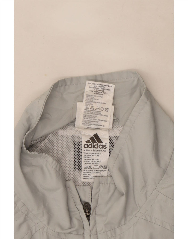 Adidas Mens Tracksuit Top Jacket UK 40/42 Medium Grey Colourblock Polyester