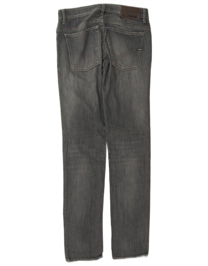Gas Womens Slim Jeans W30 L34 Grey Cotton