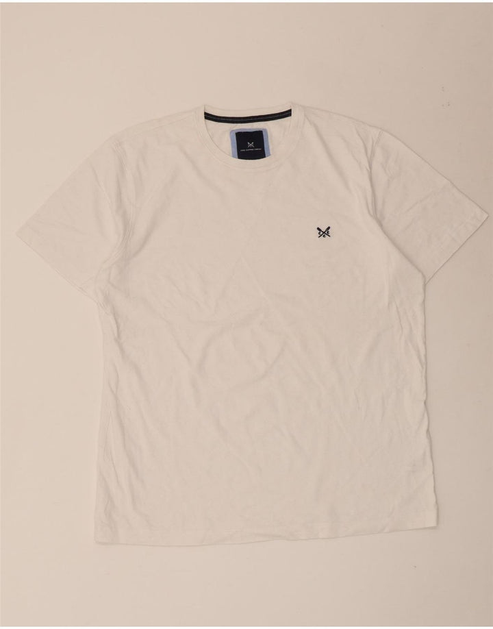 Crew Clothing Mens T-Shirt Top Large White Cotton