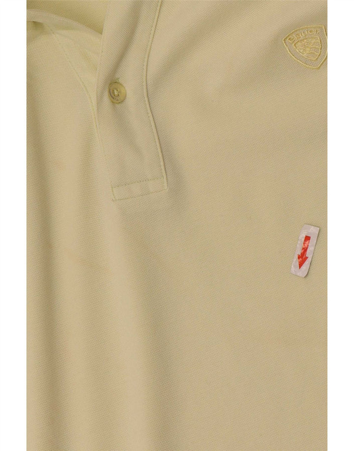 Blauer Herren Poloshirt XL Gelb Baumwolle